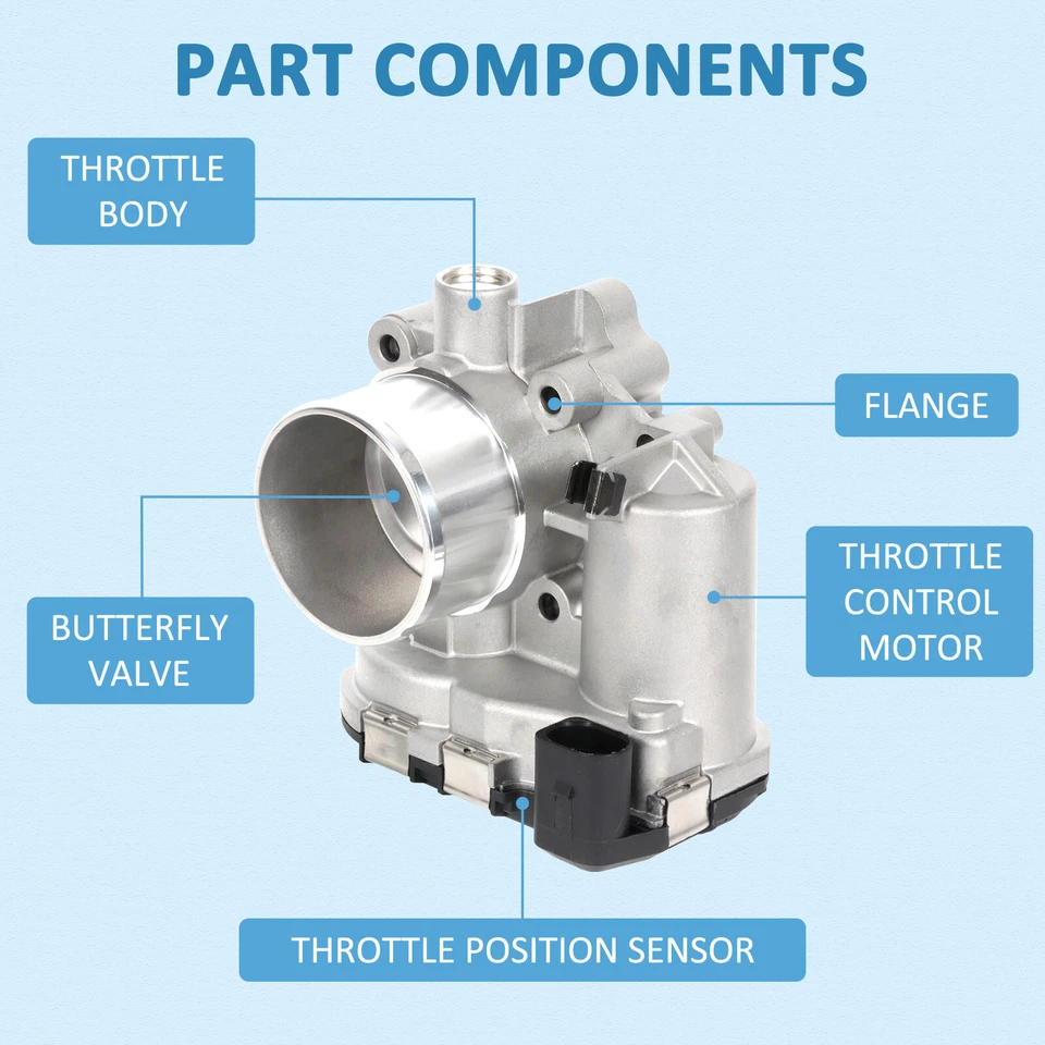 Carrocería del acelerador para Ford Fiesta 2011-2019 Escape 2013-2016 Fusion 2013-2014 1,6 L Foto 3 de 4