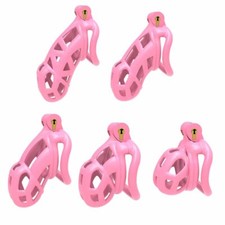 Kit de dispositivo de bloqueo de cobra jaula de castidad masculina con 4 anillos dispositivo de virginidad hombres AU-