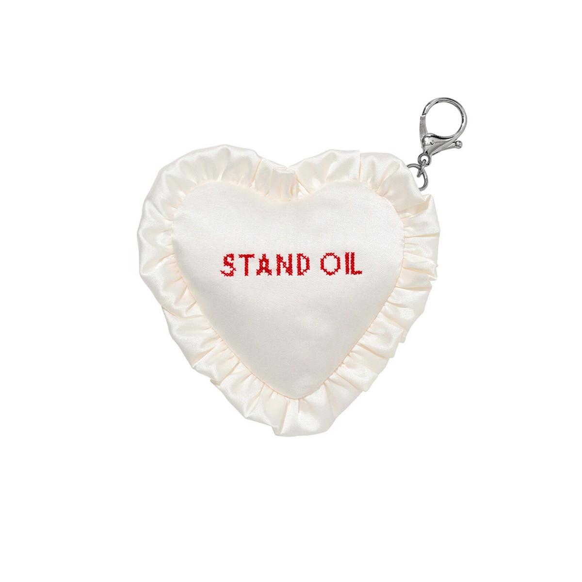 STAND OIL Heart Shopping Basket Keyring White Women's Bag K
