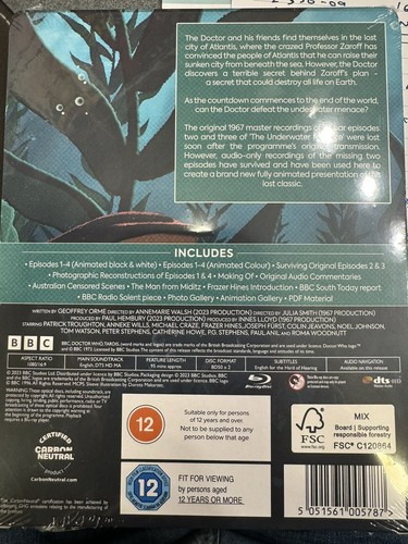 Dr Who The Underwater Menace Blu Ray Steelbook In Stock Now - Picture 2 of 2