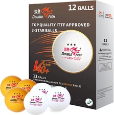 Ping Pong Balls - White & Orange 3-Star Table Tennis Balls - High Performance V4