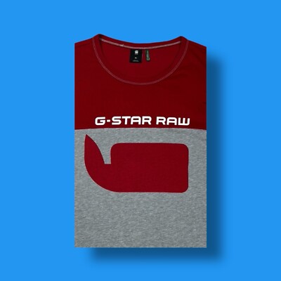 G-Star Raw Jeans Mens Size XL Graphic Logo Crewneck Gray