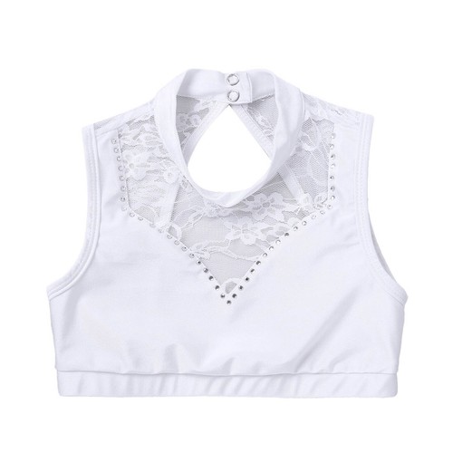Kids Girls Boys Shiny Metallic T-shirt Sparkly Jazz Dance Top Performance Blouse - Picture 124 of 126