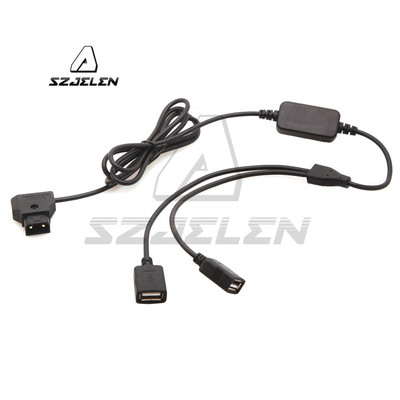 D-Tap to Two USB 5V 2A DC Battery Power Adapter Cable for Photography Power