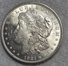 1921 P Morgan Silver Dollar. Estimated Uncirculated Mint State 63 Toner. M0112.