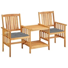 Bistro Set Natural wood Solid acacia wood Medium Durable