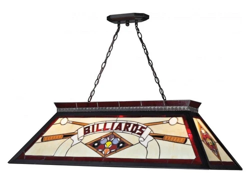 Matte Black Tiffany 4 Light Chandelier with Multi-Colored Tiffany Glass Shade - Picture 1 of 1