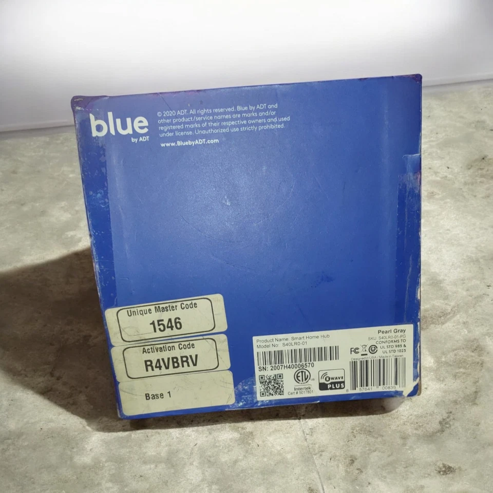 BLUE By ADT Smart Home Hub Master Base Unit Model S40LR0-01 Graphite No Cord - Image 3 of 3