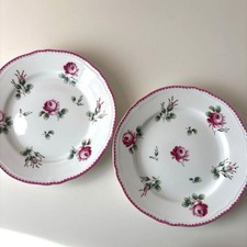 Antico piatto rosa Richard Ginori 7,5" marchio Duchiacchio usato arredamento elegante
