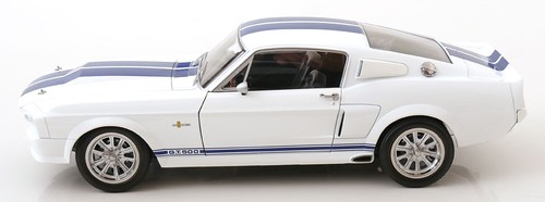 KK Scale 1/12 FORD MUSTANG SHELBY GT500 ELEANOR 1967 WHITE & BLUE WITH OPENINGS - Picture 5 of 8
