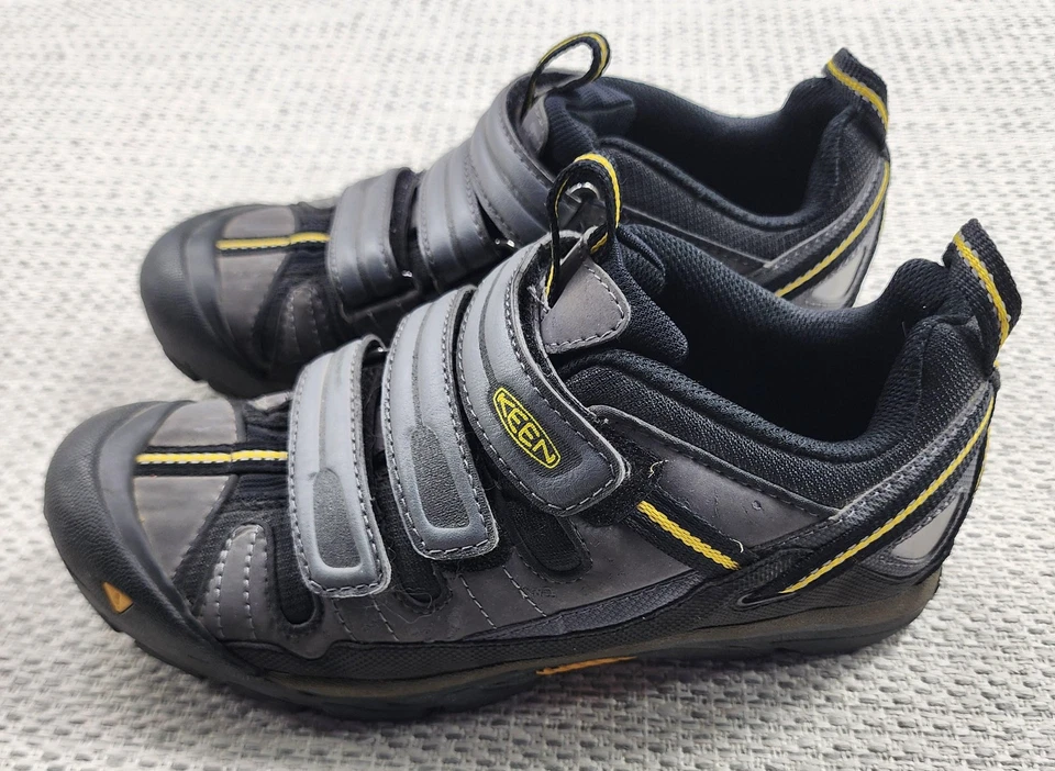 Keen Cycling Shoes Mens 7.5 Grey Black SPD Mountain Bike 3 Strap Clipless - Image 3 of 4