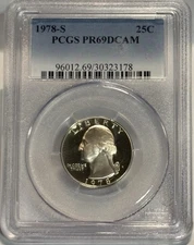 1978-S Washington Proof Quarter, PCGS PR69 DCAM, Very Nice! 🔥