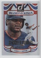 2014 Panini Donruss Diamond Kings Gold Career Stat Line 9/37 Chris Carter 0u3