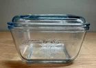 Fire King Sapphire Blue Philbe Refrigerator Dish w Lid VTG 1940s USA