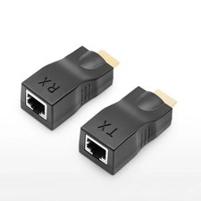 2X HDMI 1080P 4K Signal Extender To RJ45 Over Cat 5e/6 Network Ethernet Adapter