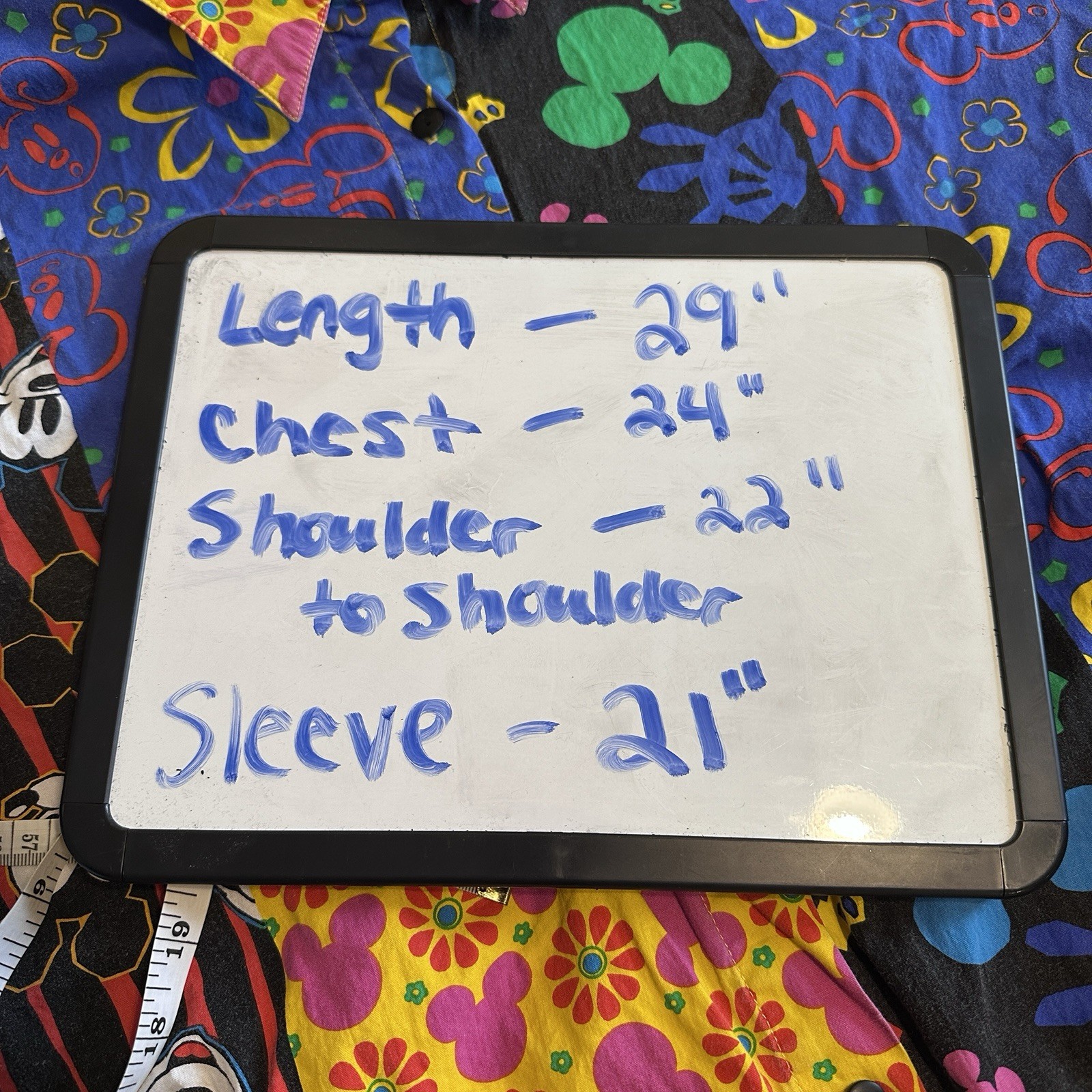 VTG Mickey Mouse Pattern Multi Color Patchwork Co… - image 4