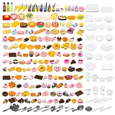200pcs Miniature Landscape Food Drinks Bottle Mini Toys Doll House Kitchen Pl...