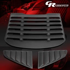 FOR 15-18 FORD MUSTANG COUPE 3PCS VINTAGE STYLE REAR+QUARTER SIDE WINDOW LOUVERS