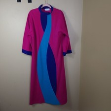 Vintage Vanity Fair Zip Front Fleece House Coat Size M