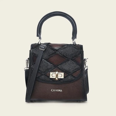 BOD3LMA - Cuadra black dress fashion stingray leather purse for women