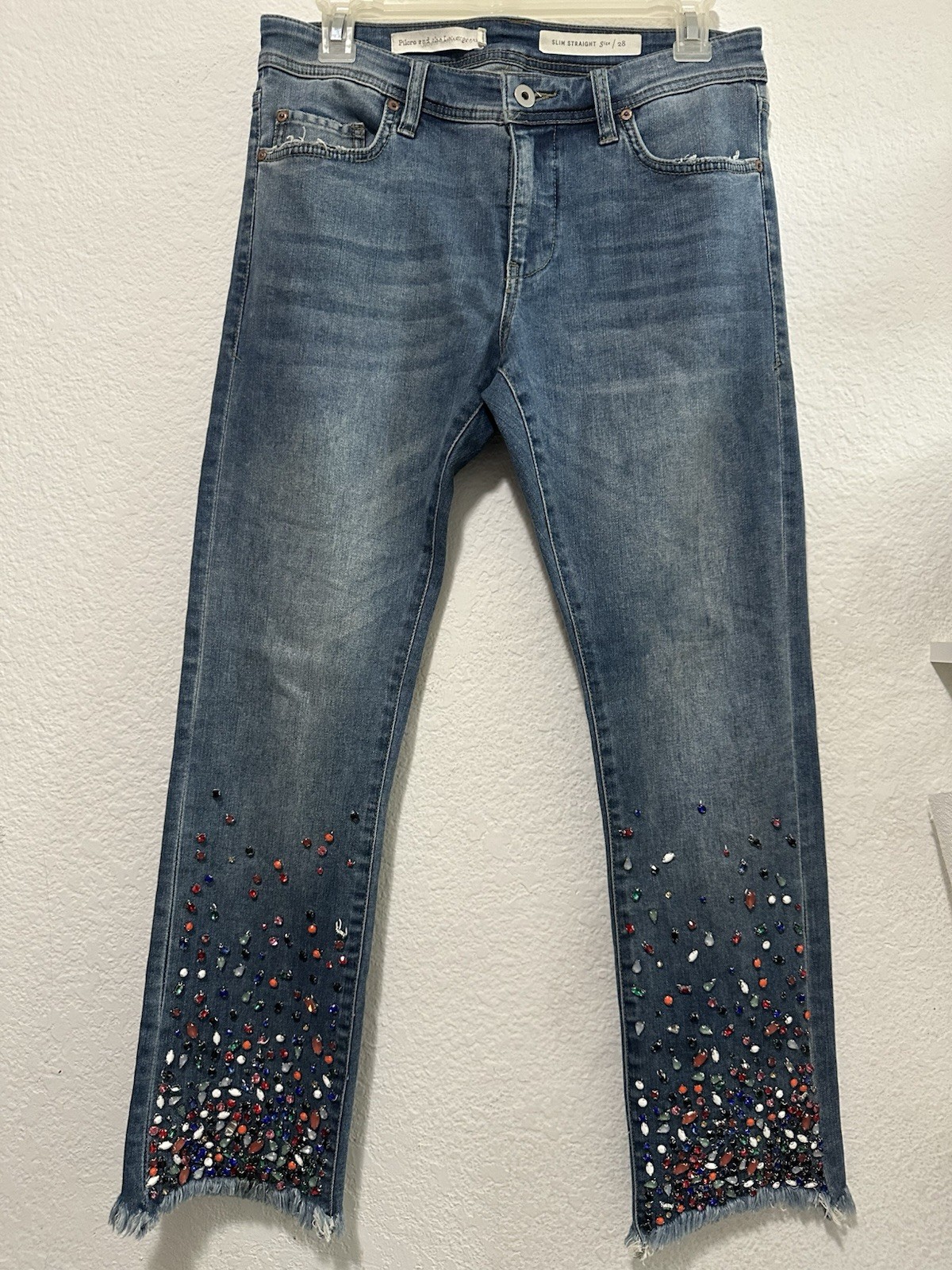 Pilcro Letterpress Embellished Studded Jeans Size 28 from Anthropologie