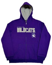 NORTHWESTERN WILDCATS PURPLE ZIP-UP HOODIE YOUTH 14/16 MADE BY GEN 2