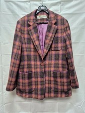 Christian Dior Sports Checkered Pattern Tweed Tailored Jacket Multicolor Women