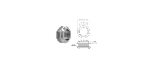 CRL FP214BS Brushed Stainless Laguna Series Thru-Glass Pull - Picture 2 of 5