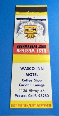 Matchbook Cover - WASCO INN MOTEL WASCO, California MB135
