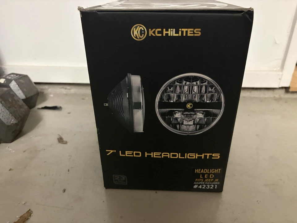 KC HiLiTES 7” LED Headlights Pair – #42321 – Fits Jeep JK – Brand New in Box - Image 2 of 4