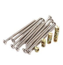 binifiMux M6 x 100mm Bunk Bed Bolts,IKEA Bedframe x 100mm, Silver, Bronze 