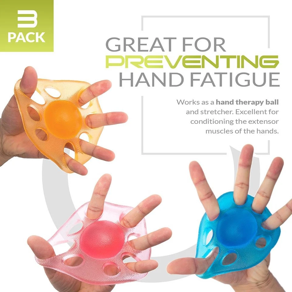 Тренажер для пальцев и усилитель рук (упаковка 3 шт. - легкий, средний, тяжелый) - Изображение 2 из 4