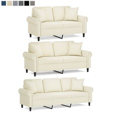 2/3 Sitzer Sofa mit Kissen Samt Polstersofa Sessel Relaxsofa Loungesofa Couch