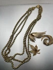 Vintage Gold Toned Jewelry Lot Monet Trifari