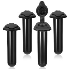 4 Pack of Kayak Deck Plastic Flush Mount Fishing Boat Rod Holders with Cap Co...