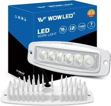 WFPOWER Flush Mount Boat LED Light Spreader, 2 Pack 7.3 Inch Marine Spotlights
