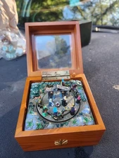 Mr. Christmas Miniature Nativity Music Box Animated Illuminated Away in a Manger