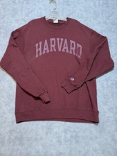 Champion Harvard University Sweater Men  s Large Burgundy Crewneck VTG-526
