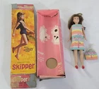 X-869 VINTAGE 1960'S MATTEL BARBIE BRUNETTE SKIPPER DOLL W/ BOX