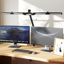 41" Led Desk Lamp with Clamp, Architect Desk Lamp,24W Ultra Bright Auto Black