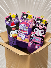 Kuromi Socks 3PCS Set Sanrio Character Crew Socks LIMITED JAPANESE DESIGN