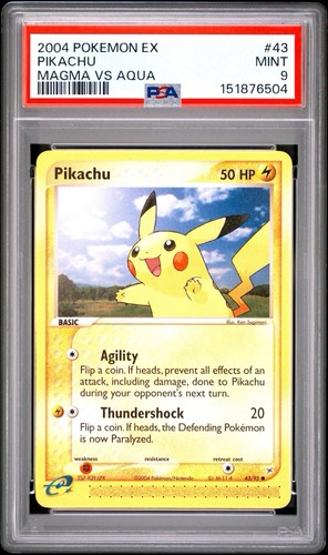 Pikachu graded PSA 9 for sale on eBay