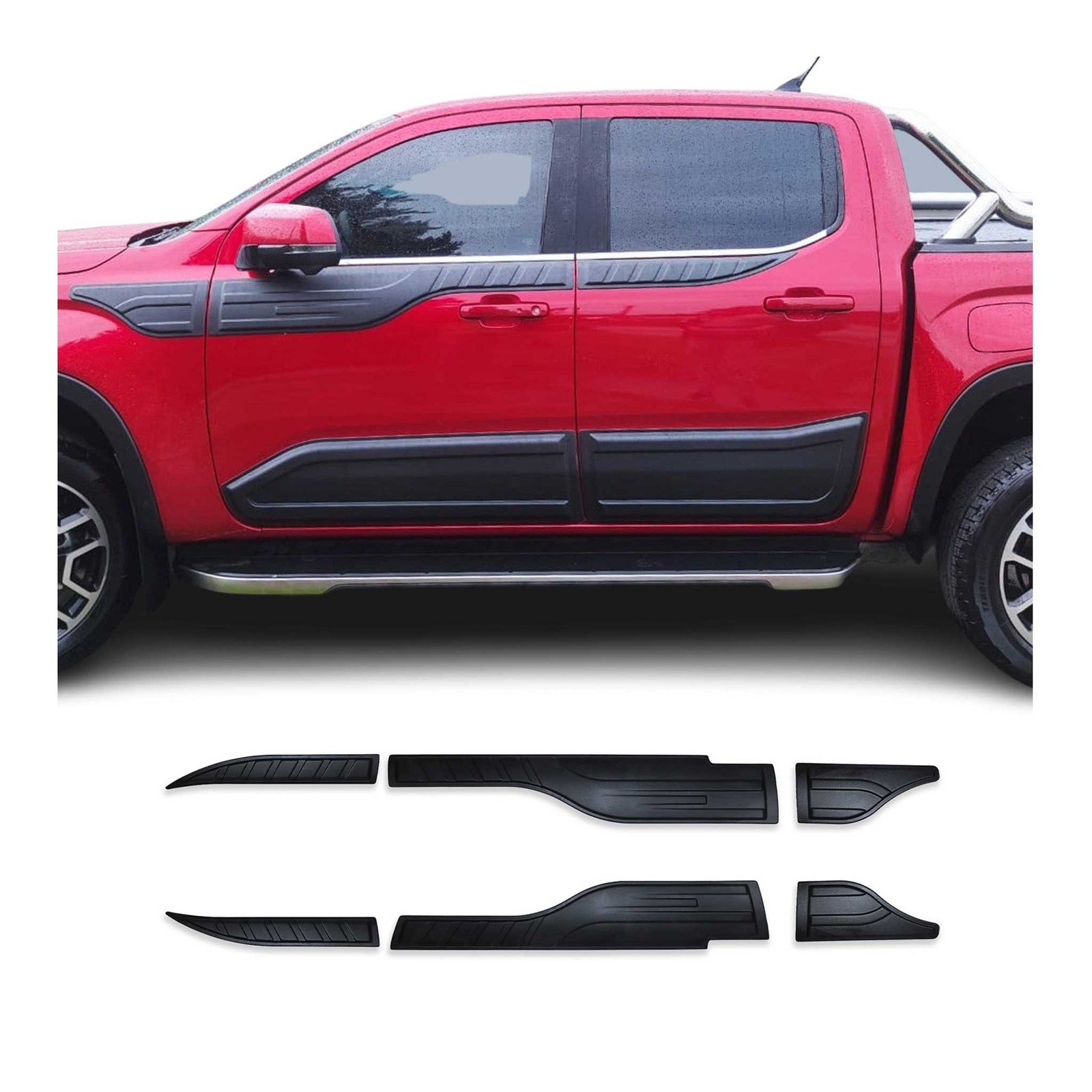 Moulures carrosserie pour VW Amarok II 2023-2026 kit protection 6 Pcs