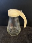 Vintage Diner Ribbed Glass Syrup Jar Dispenser Cream Handle Retro 50’s 60’s 70s — photo 3