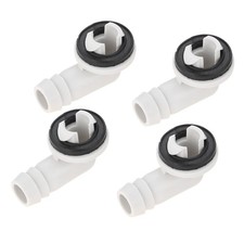 4Pcs 0.6" 15mm Air Conditioner Drain Hose Connector Elbow For Air Conditioners