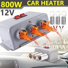 800W Electric Car Heater 3 Hole 12V DC Heating Fan Defogger Defroster Demister