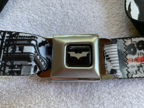 Batman Logo Buckle Down Belt Authentic Seatbelt Style Fashion Belt SZ 34-36 - Picture 2 of 7