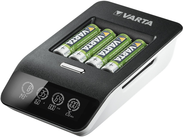 Caricabatterie Veloce 15 Minuti VARTA LCD Ultra Fast + 4 AA 2100 mAh