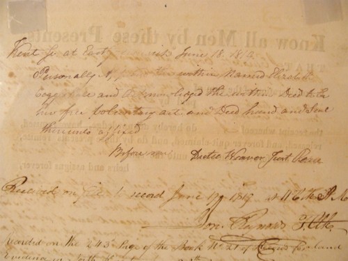 Antique 1819 North Kingston RI Deed Coggeshall Document - Picture 6 of 10