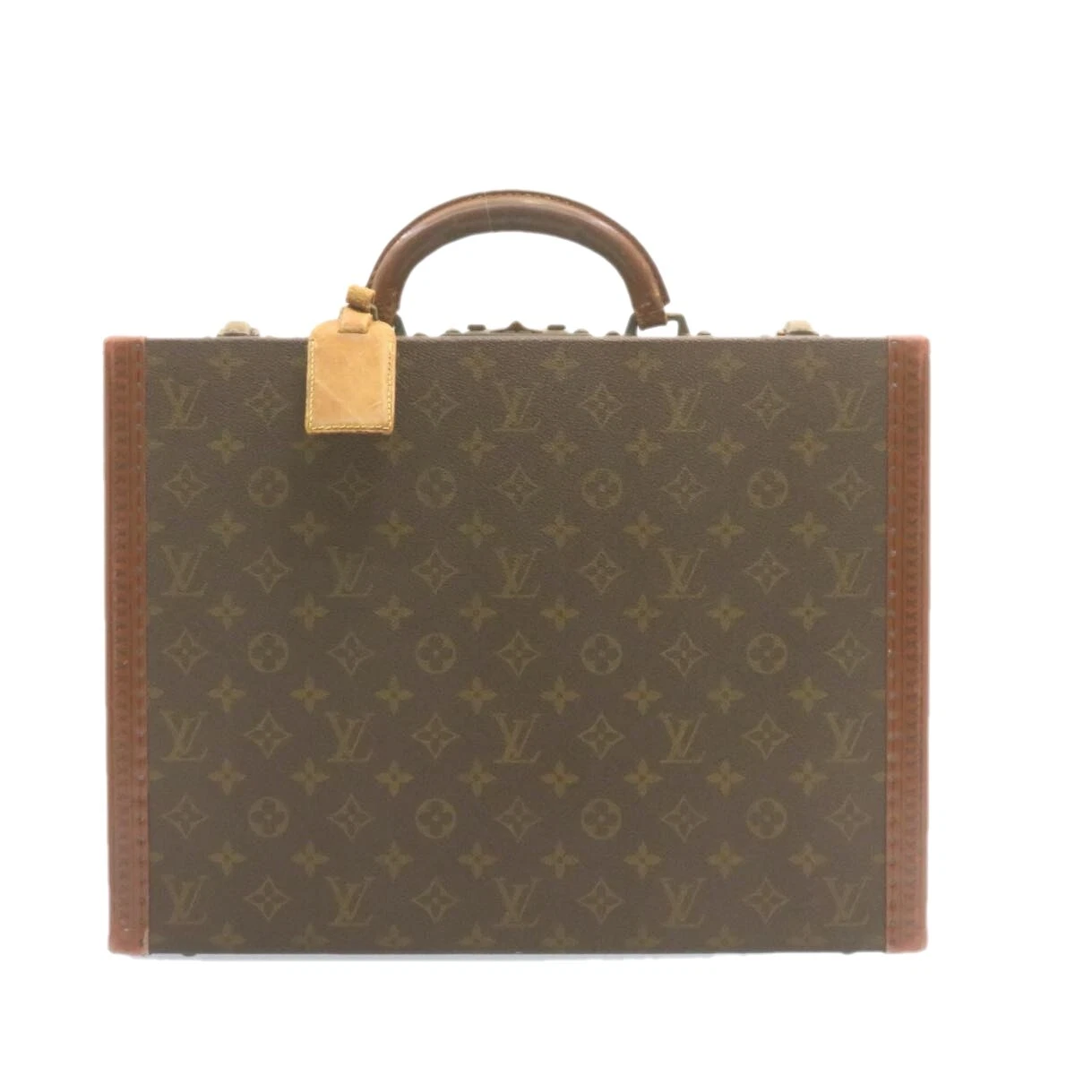 French Louis Vuitton Leather Traveling Attache Suitcase Case